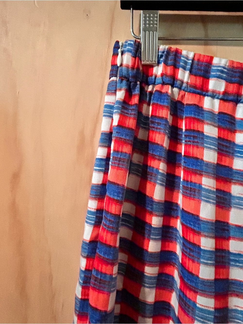 Maeve Wide-Leg French Plaid Pants in Red, White & Blue Size US 6 - Picture 5 of 7